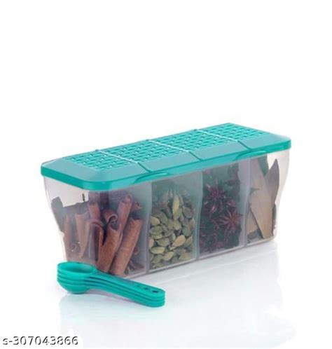 STARK Multipurpose Plastic 4 In 1 Masala Box For Kitchen Spice Boxes