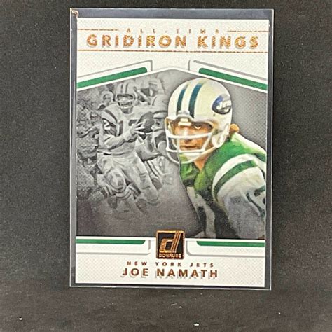 Joe Namath 2017 Panini Donruss All Time Gridiron Kings 8 New York Jets