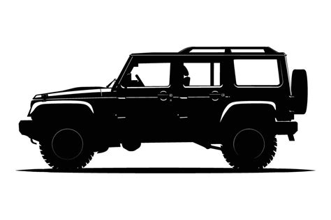 Suv Car Silhouette Vector Art At Vecteezy