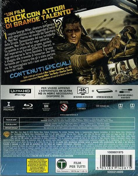 Mad Max Fury Road 4K Blu Ray