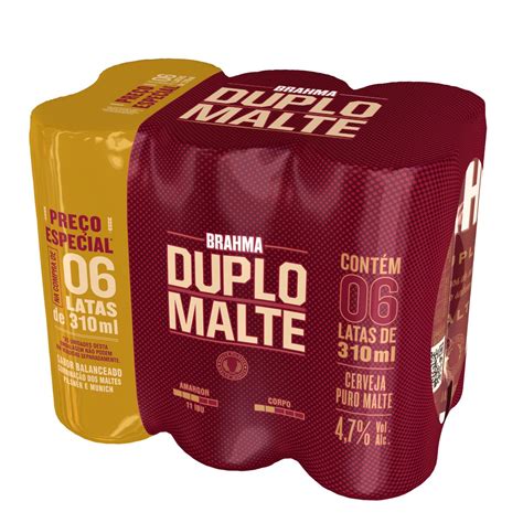 Pack Cerveja Pilsner Duplo Malte Brahma Lata Unidades Ml Cada