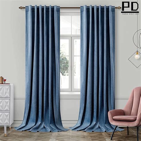 Blue Velvet Blackout Curtains