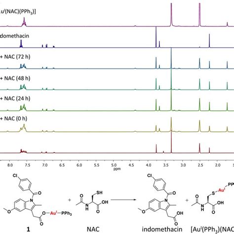 A ¹h Nmr Spectra For Complex 1 10 Mm In Dmso D6 In The Absence And