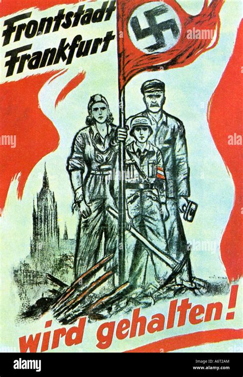 events, Second World War / WWII, propaganda, Germany, poster "Front ...