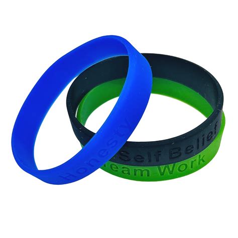 Debossed Silicone Wristbands Wristbands Direct