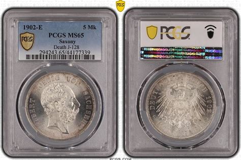 Saxony E Mark Sachsen Auf Den Tod Jaeger Pcgs Ms