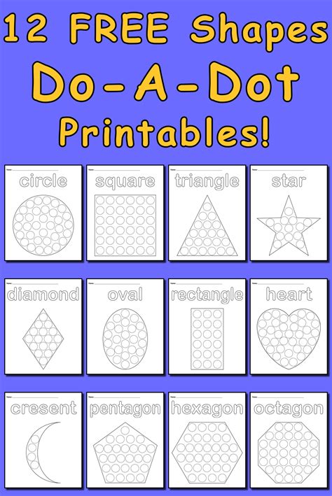 Dot To Dot Shape Printables