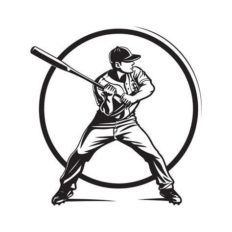 Baseball player Design, Baseball player logo Sport club logo Stock ...