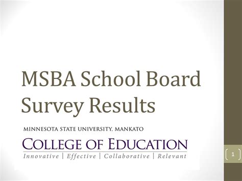 Msba School Board Survey Results 1 Agenda Objective Of The Study