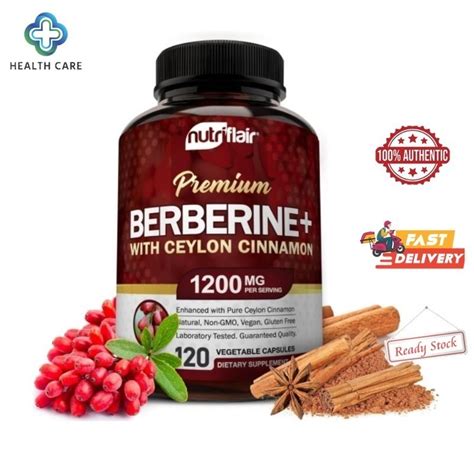 Nutriflair Premium Berberine Hcl Mg Plus Organic Ceylon Cinnamon