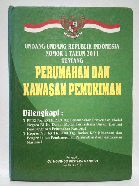 Jual Undang Undang Ri Nomor Tahun Tentang Perumahan Dan Kawasan