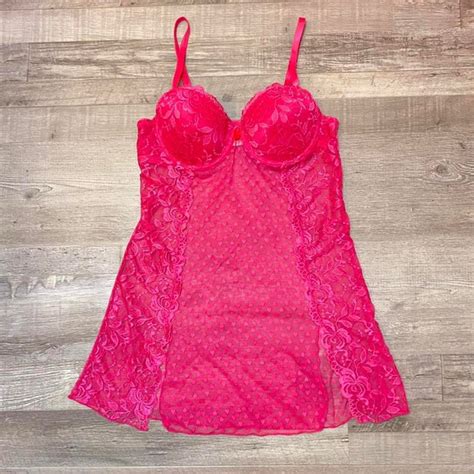 Rampage Intimates And Sleepwear Rampage Y2k Barbie Pink Lingerie Slip