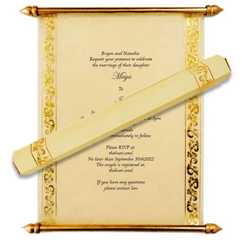 Creative Scroll Invitations | Budget Scroll Invites