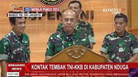 Kapuspen Tni Satu Prajurit Tni Gugur Dalam Kontak Tembak Dengan Kst Di