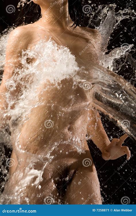 Nude Water Splash Stock Image Image Of Sensual Elegance