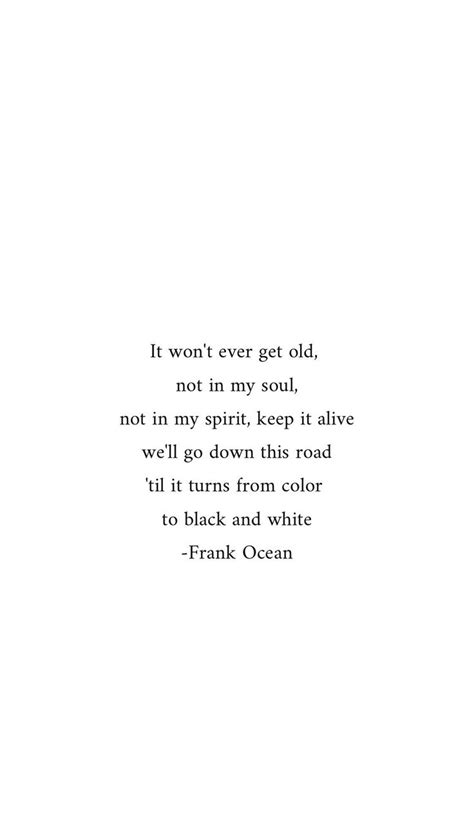 Frank ocean, thinkin bout you lyrics in 2023 | Frank ocean quotes ...