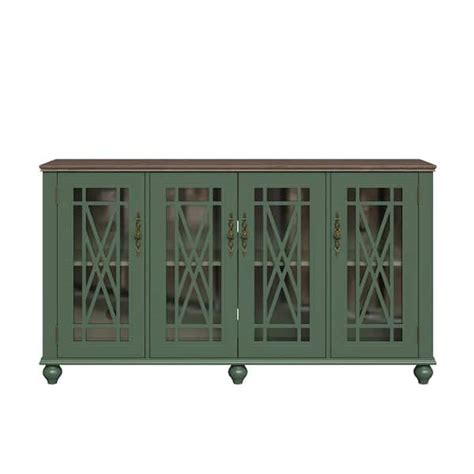 Festivo Vintage Green Mdf In Storage Buffet Sideboard With Floral