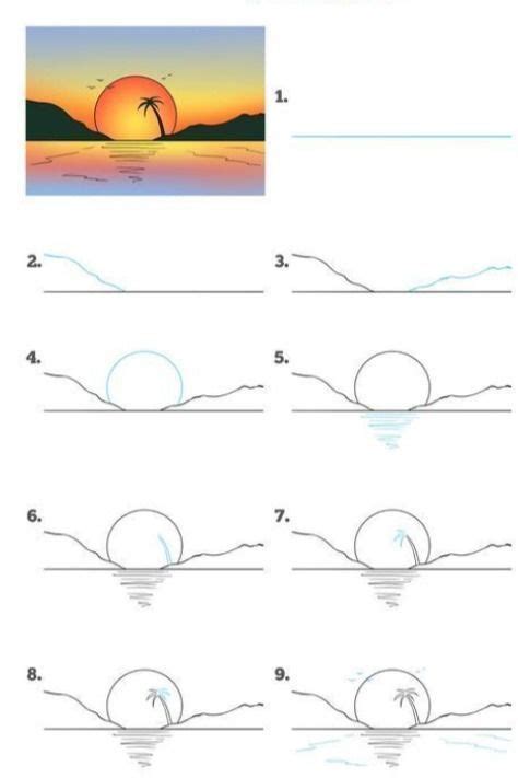 Pin by Ginger Moran on Charcoal drawing in 2024 | Drawing tutorial easy, Sunset drawing easy ...