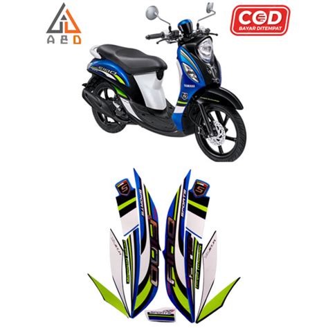 Jual Stiker Motor Striping Lis Yamaha Mio Fino Sporty 2015 Biru Standar