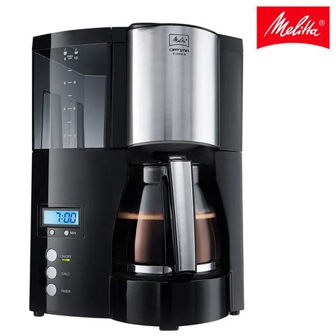 Cafetera goteo Melitta Optima 타이머 1008 02 cafetera de filtro con jarra