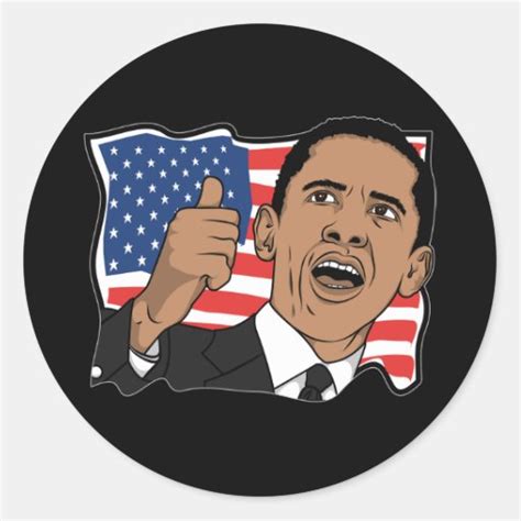 Barack Obama Thumbs Up Classic Round Sticker | Zazzle