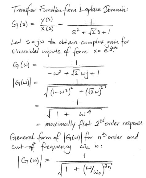 flexible excess Banzai second order low pass filter transfer function ...