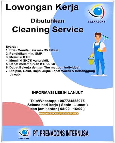 Loker Cleaning Service Bandung Lowongan Pekerjaan Admin Surabaya