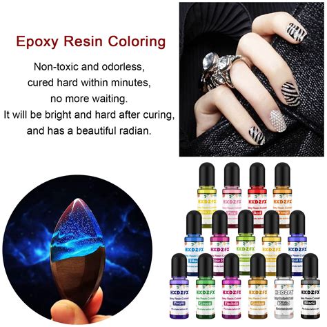 Buy Epoxy Resin Colorant 15 Colors Epoxy Resin Transparent Pigment ...