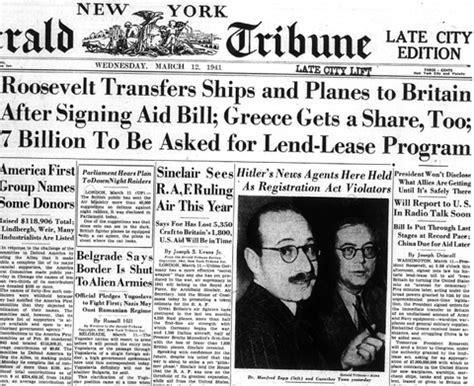 1941 Roosevelt Signs Lend Lease Bill The New York Times