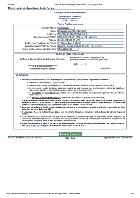 Sistema De Administra O De Benef Cio Por Incapacidade Studocu