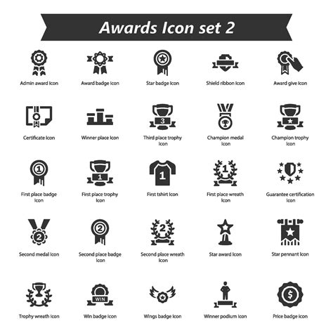 Awards Icon Set 2 34965630 Vector Art at Vecteezy