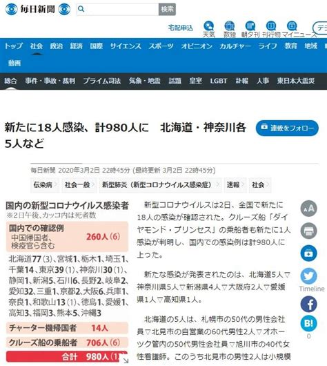 日本新增19起武漢肺炎確診病例 累計980例 新聞 Rti 中央廣播電臺