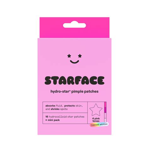 Starface Pink Hydro Star Pimple Patches 16 Count For All Skin Types