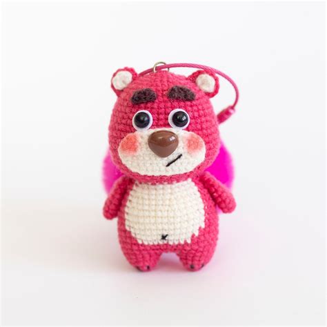 Crochet Lotso Bear Inspired Doll Lotso Bear Inspired Keychain