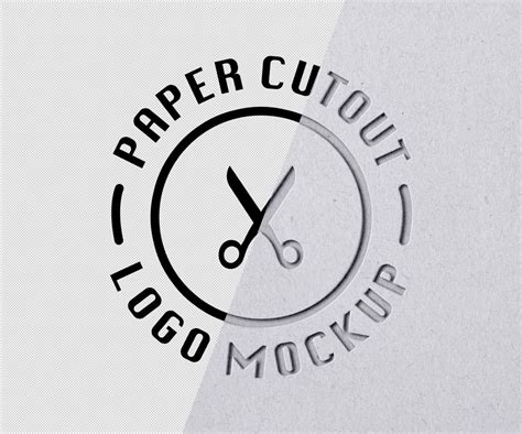 Paper Cut Logo Mockup Graphicsfuel