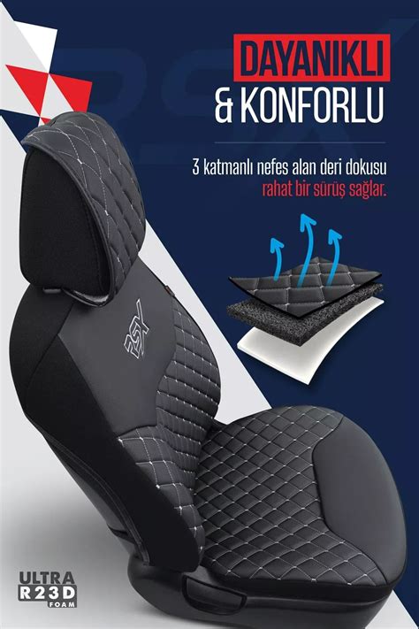 Otom Rsx Diamond Koruyucu Deri Oto Koltuk Minderi Otomstore