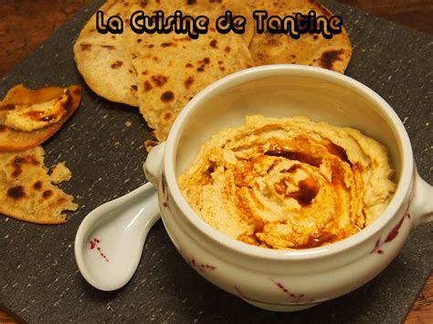 Houmous Au Paprika Et Pains Libanais Ou Hommous Cuisine De Tantine