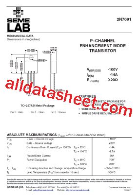 N Datasheet Pdf Seme Lab