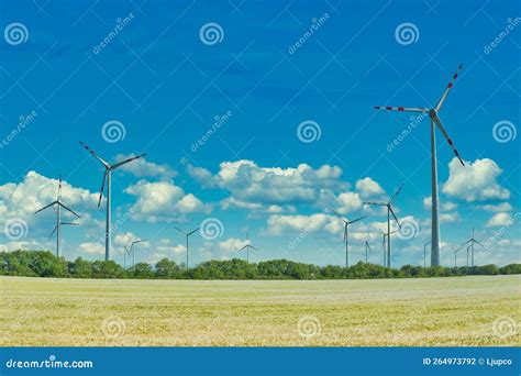 Wind turbine farm stock photo. Image of environmental - 264973792