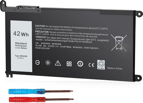 42Wh WDXOR WDX0R Laptop Battery For Dell Inspiron 13 5368 5378 5379