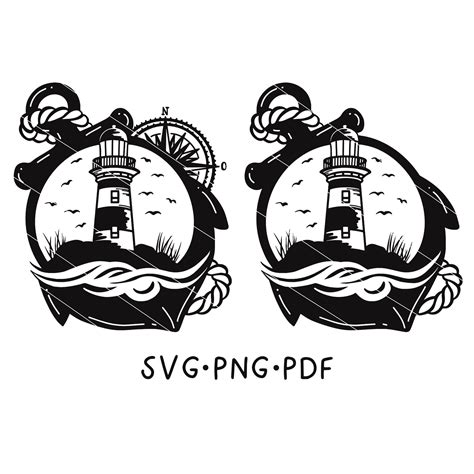 Anker Svg Leuchtturm Svg Maritim Clipart Maritim Svg Etsy