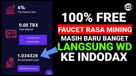 Baru Rilisfaucet Mining Langsung Withdraw Ke Indodax Terbukti