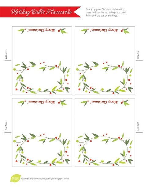 Free Printable Place Card Templates