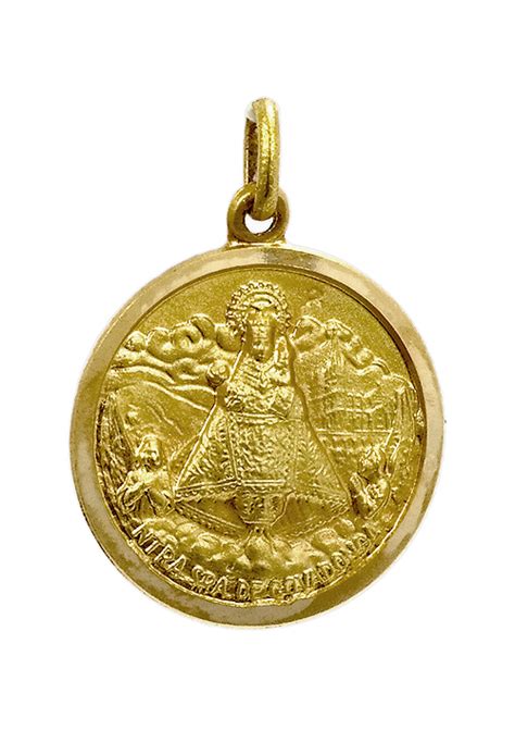 Medalla Silueta Virgen De Covadonga Oro Ktes