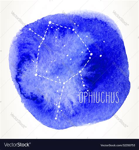 Ophiuchus zodiac sign hand drawn constellation Vector Image