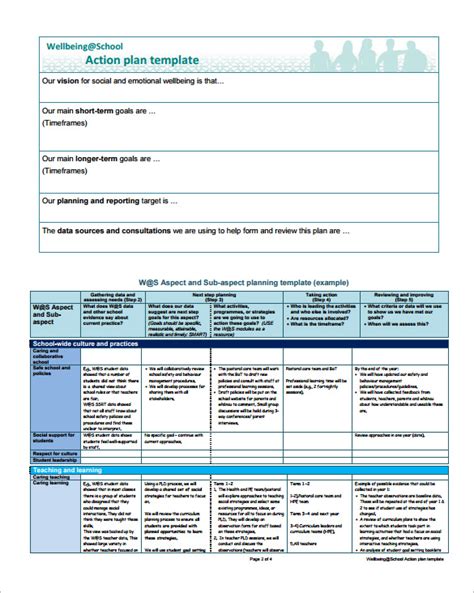 Project Action Plan Template - 17+ Free Word, Excel, PDF Format Download