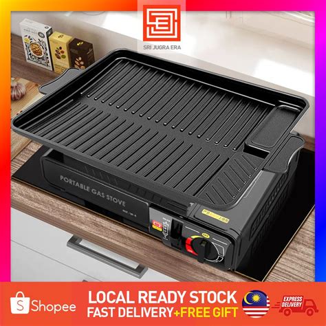 Korean Style Samgyupsal Set Portable Gas Stove With Hanaro Grill Pan Best Seller Samgupsal Grill