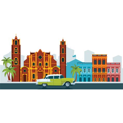 Urban landscape cuba different historical symbols landmarks travel tourism cityscape cuba ...