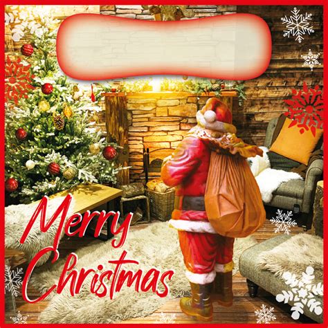 Personalised Merry Christmas Santa Card Personalised Christmas Cards