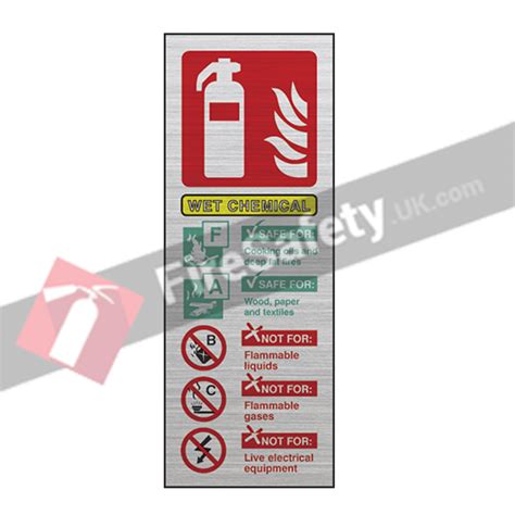 Brushed Metal Prestige Portrait Wet Chemical Fire Extinguisher